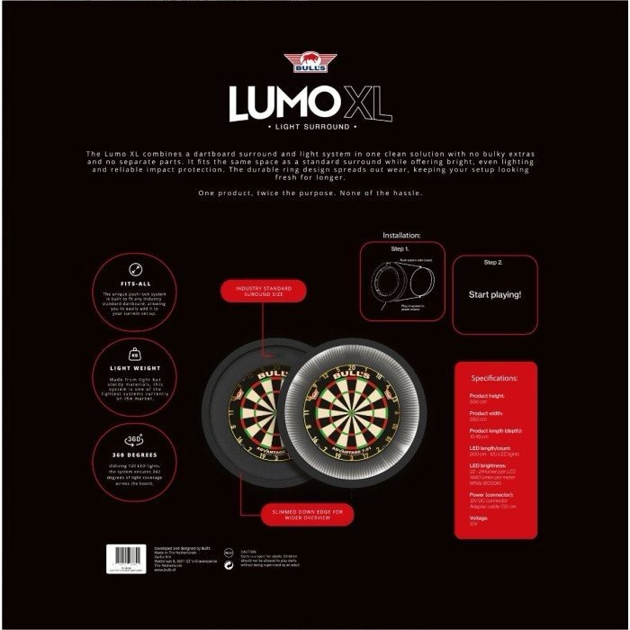 Bull's Lumo XL Surround dartstaulun valo