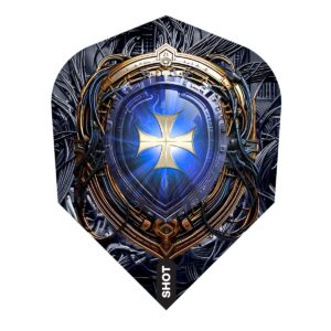 Shot Future Knights Ironsoul No6 darts sulka — ritarihenkinen design, 100 mikronia, Small Standard -muoto