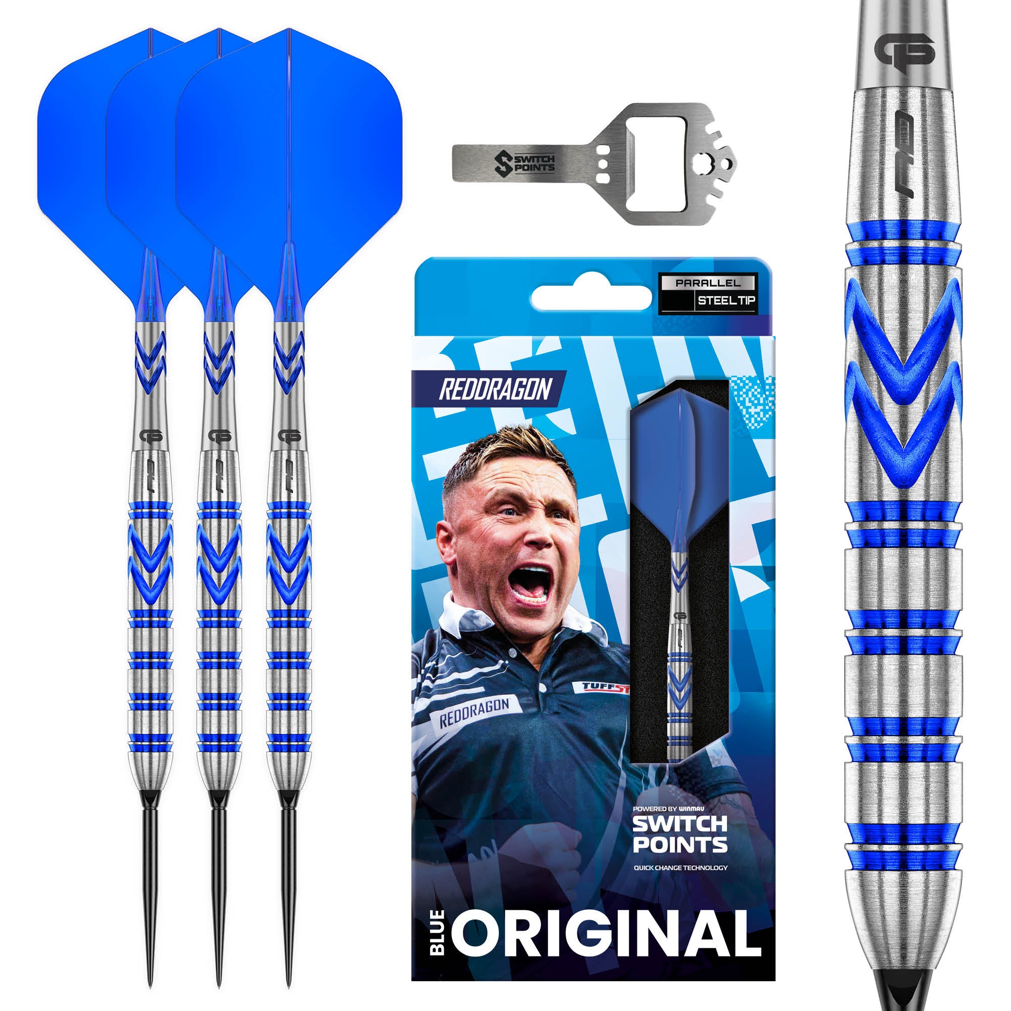Red Dragon Gerwyn Price Blue Original Switch Point 90% 24g darts-tikka