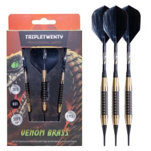 Tripletwenty Venom Brass GS1 Soft tip darts-tikka