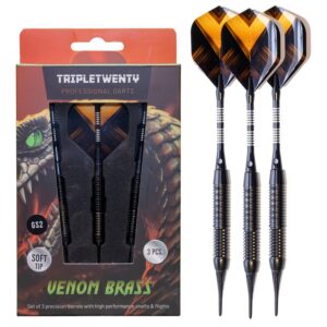 Tripletwenty Venom Brass GS2 Soft tip darts tikka