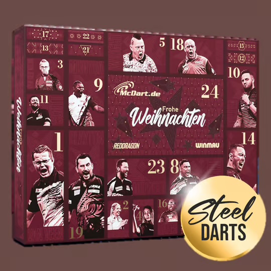 McDart Premium Darts Joulukalenteri 2026 teräskärkitikoille